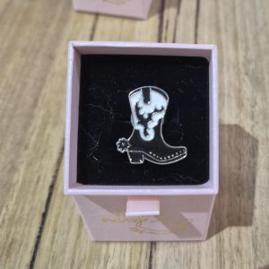Western Boot Pins Black and White