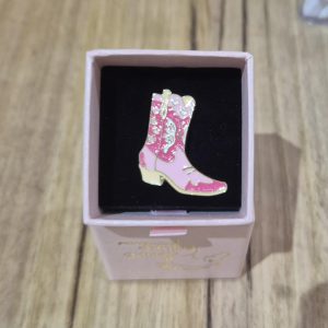 Western Boot Pin Pink