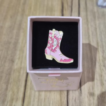 Western Boot Pin Pink