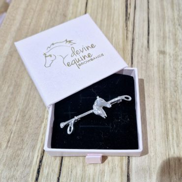 Silver Horse Head Stock Pin