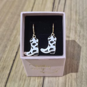 Western Cow Print Earrings